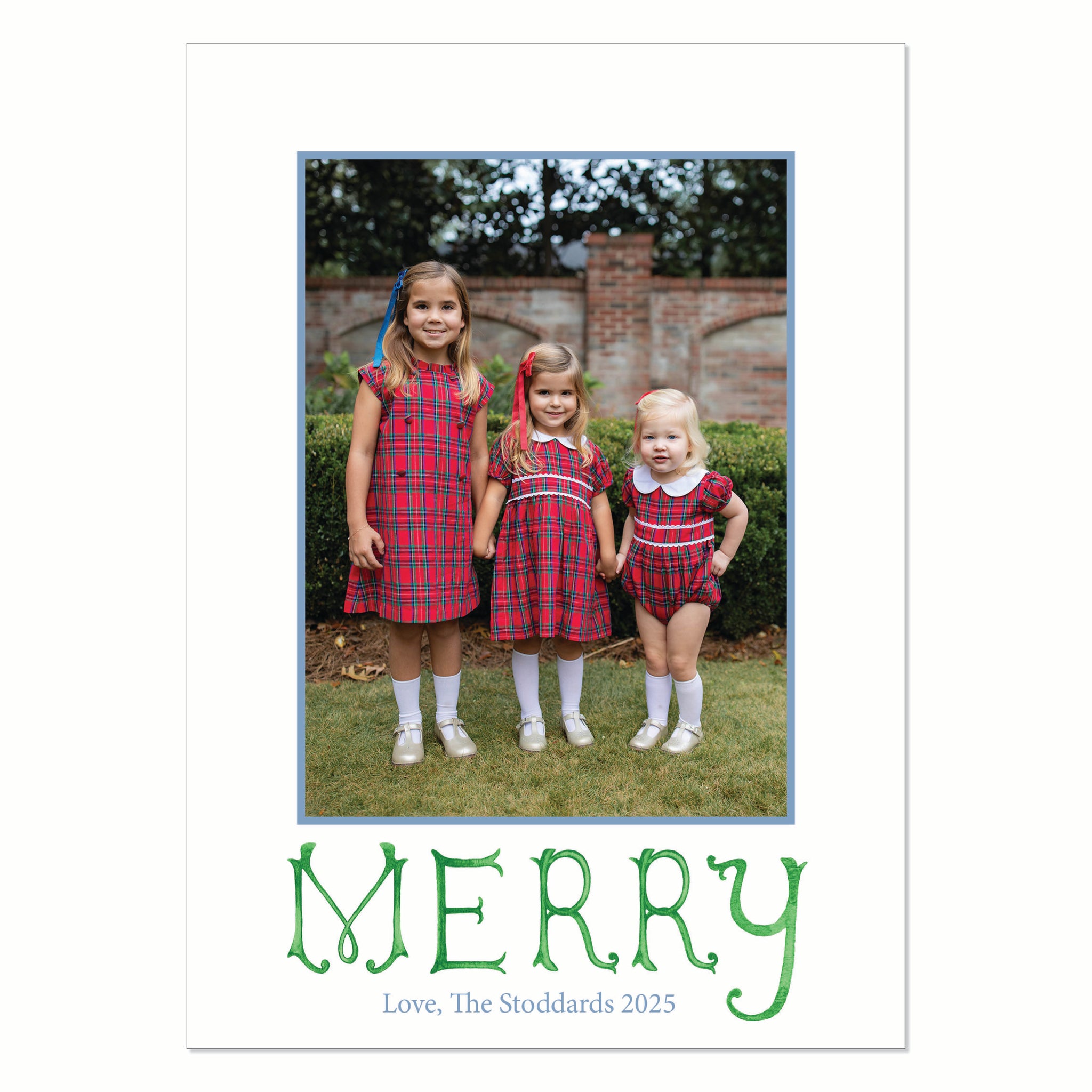 MERRY Watercolor Christmas Card