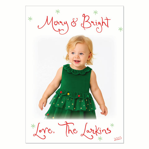 Merry & Bright Stars Christmas Card