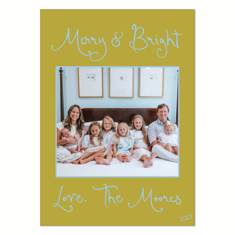 Merry & Bright Whimsical Christmas Card