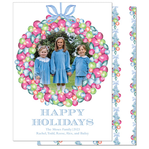 Ornament Wreath  Holiday Card