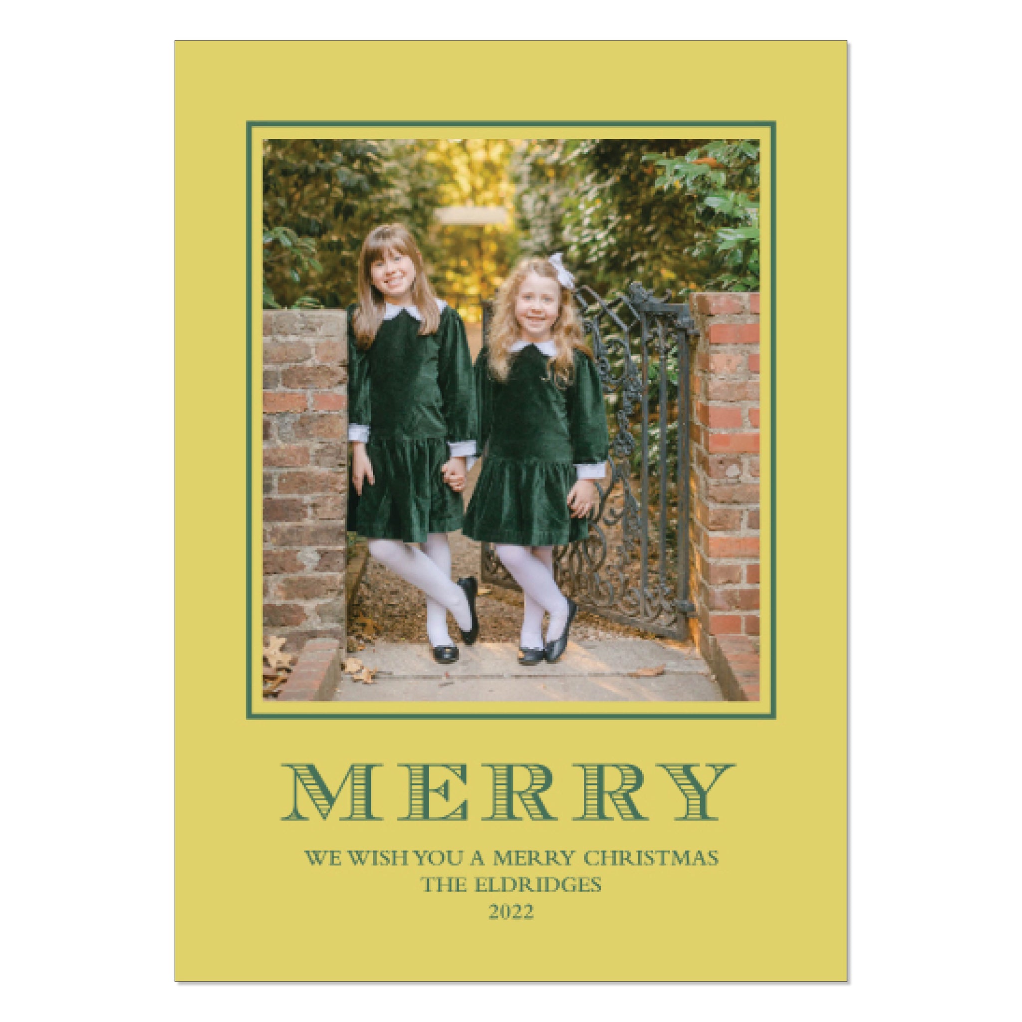 MERRY-Chartreuse Holiday Card