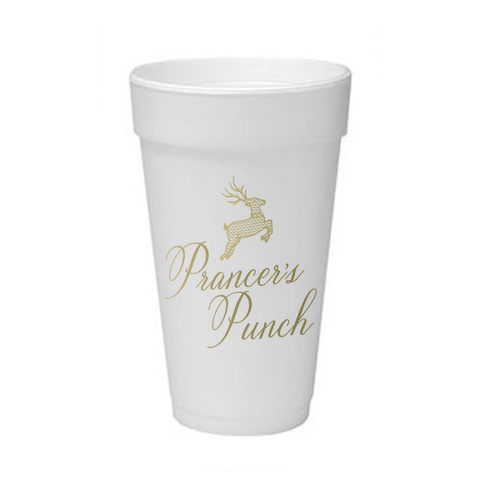 Prancer's Punch Styrofoam Cups