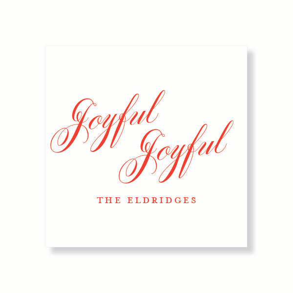 Joyful Joyful Calligraphy Gift Tag