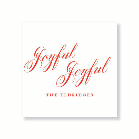 Joyful Joyful Calligraphy Gift Tag