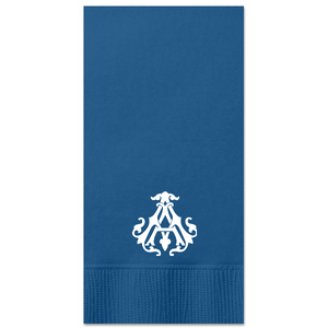 Interlocking Monogram Guest Towel in Royal