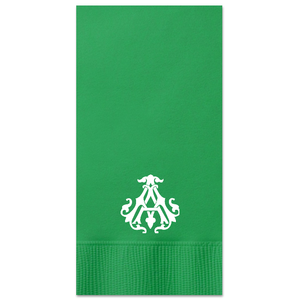 Interlocking Monogram Guest Towel in Green