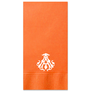 Interlocking Monogram Guest Towel in Orange