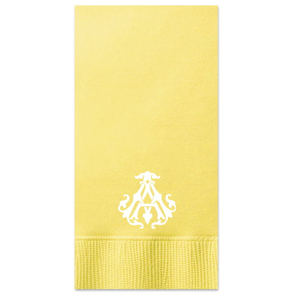Interlocking Monogram Guest Towel in Yellow