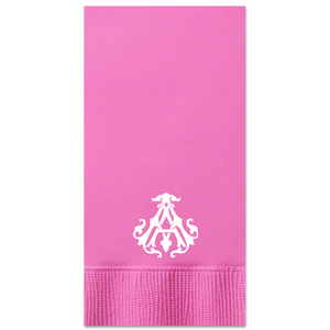 Interlocking Monogram Guest Towel in Candy Pink