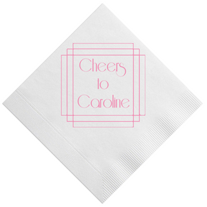 Cheers to the Bride Cocktail Napkin