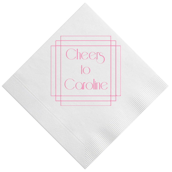 Cheers to the Bride Cocktail Napkin