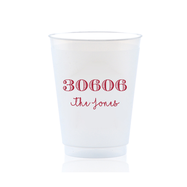 Zip Code Personalized 16oz Frost Flex Plastic Cup