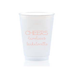 Bachelorette Personalized 16oz Frost Flex Plastic Cup