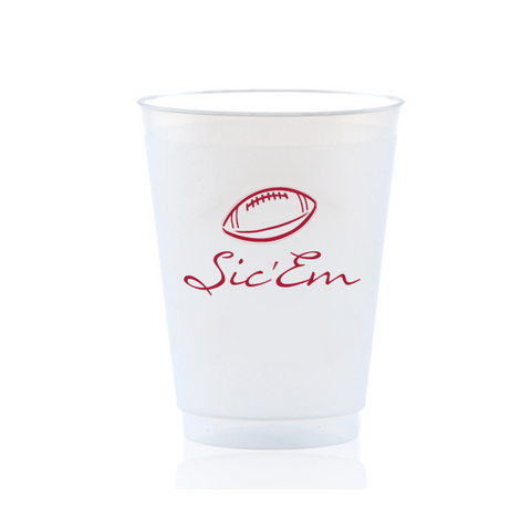 Personalized Frost Flex Cups with Initial + Bamboo Border - 16 oz •  Calliespondence