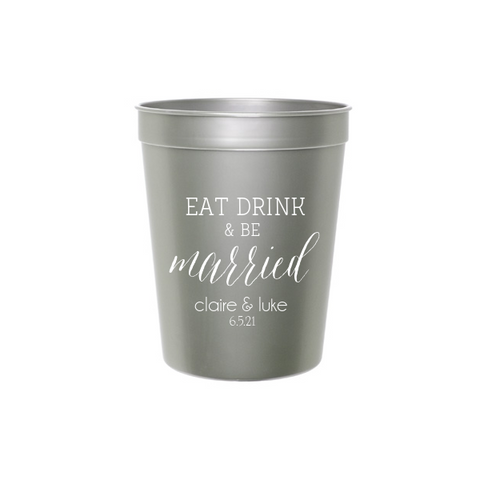 Eat Drink and Be Married Personalized Cup