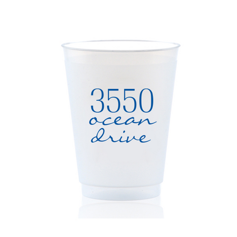 House Number Personalized 16oz Frost Flex Plastic Cup