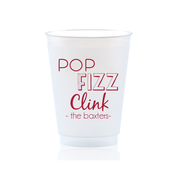 Pop Fizz Clink Personalized 16oz Frost Flex Plastic Cup
