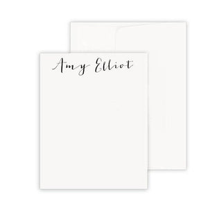 Simplistic Calligraphy Note Cards