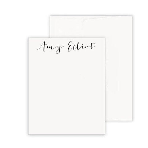 Simplistic Calligraphy Note Cards