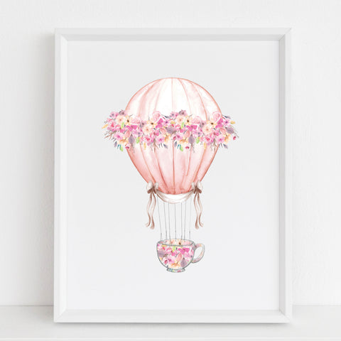 Pink Floral Hot Air Balloon