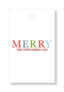 Colorful Merry Gift Tags