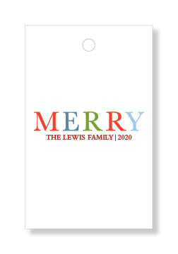 Colorful Merry Gift Tags