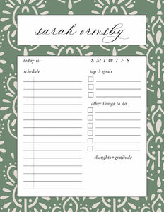 Daily Schedule Pad-Beatriz