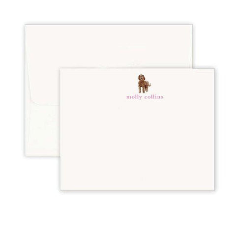 Brown Labradoodle Note Cards