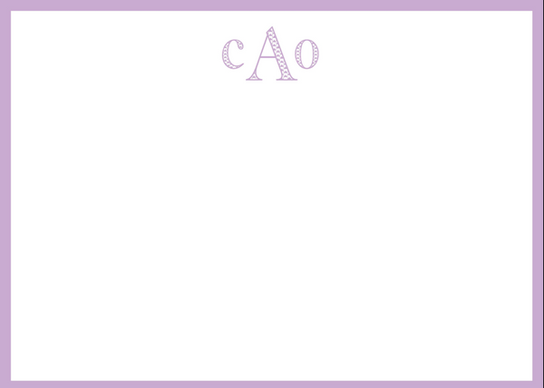Caroline Monogram Note Cards