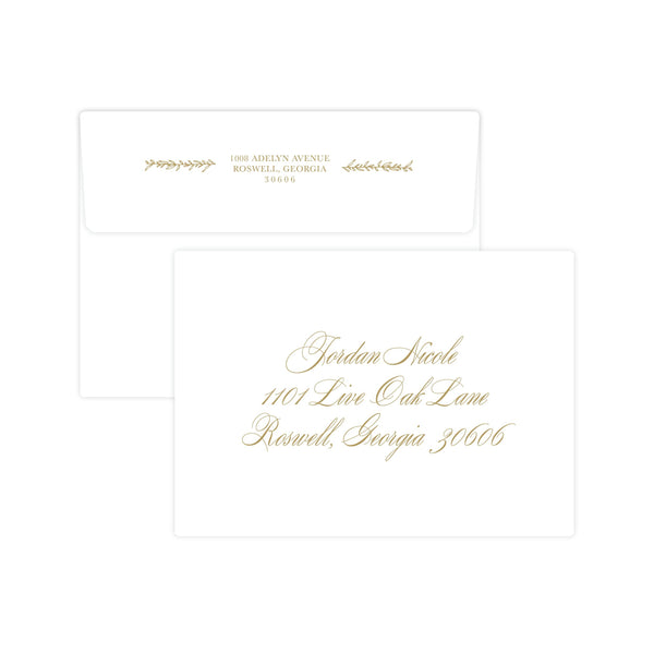 Leaves of Gold Holiday Card