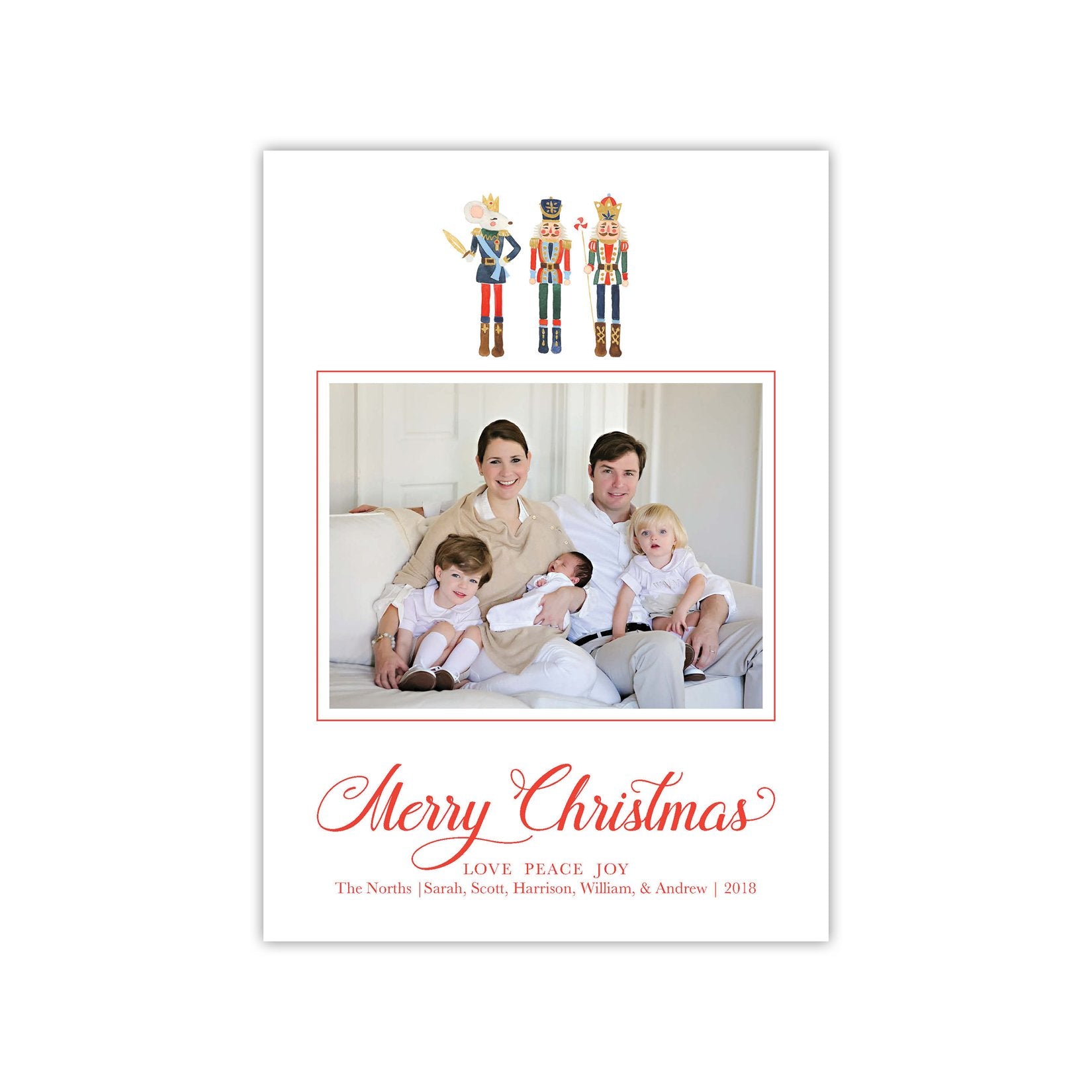 Merry Christmas Nutcrackers Holiday Card