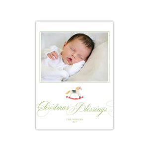 Blessings Rocking Horse Holiday Card