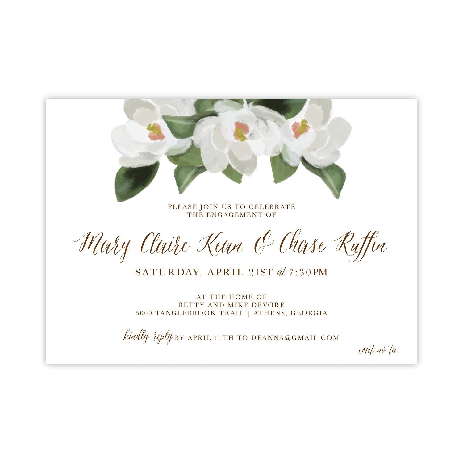 Magnolia Engagement Party Invitation