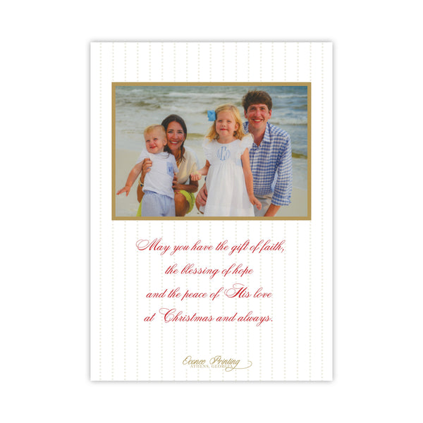 Red Holly Wreath Merry Christmas Holiday Card