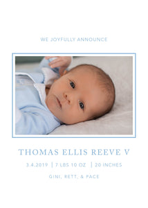 We Joyfully Announce Birth Announcement