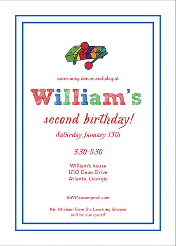 Music Birthday Party Invitation