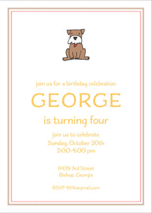 Puppy Birthday Party Invitation