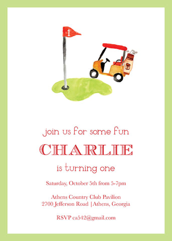 Golf Birthday Party Invitation