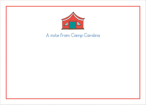 Camp Tent Note Cards-Orange