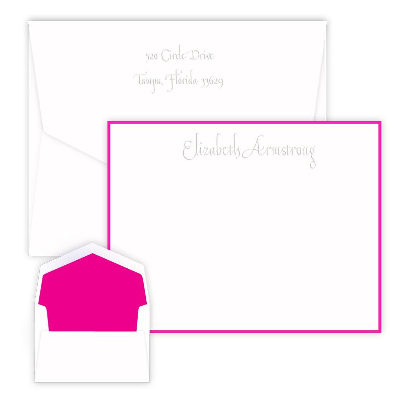 Embossed Outlined Note Cards