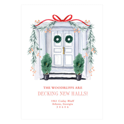 Decking New Halls Moving Holiday Card