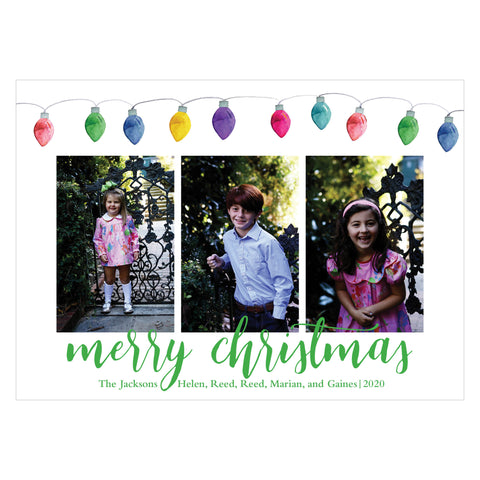 Bright Colored Lights Holiday Card