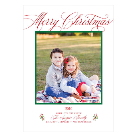 Classic Candy Canes Holiday Card