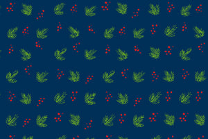 Navy Holly Berry Placemats
