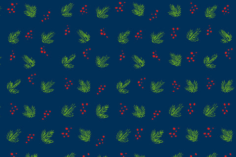 Navy Holly Berry Placemats