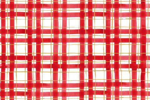 Red and Gold Plaid Placemats
