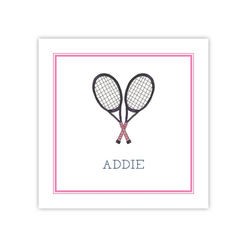 Tennis Raquets Enclosure Card