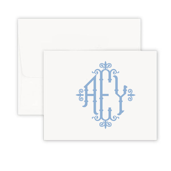 Monogrammed Fold Over Note Card