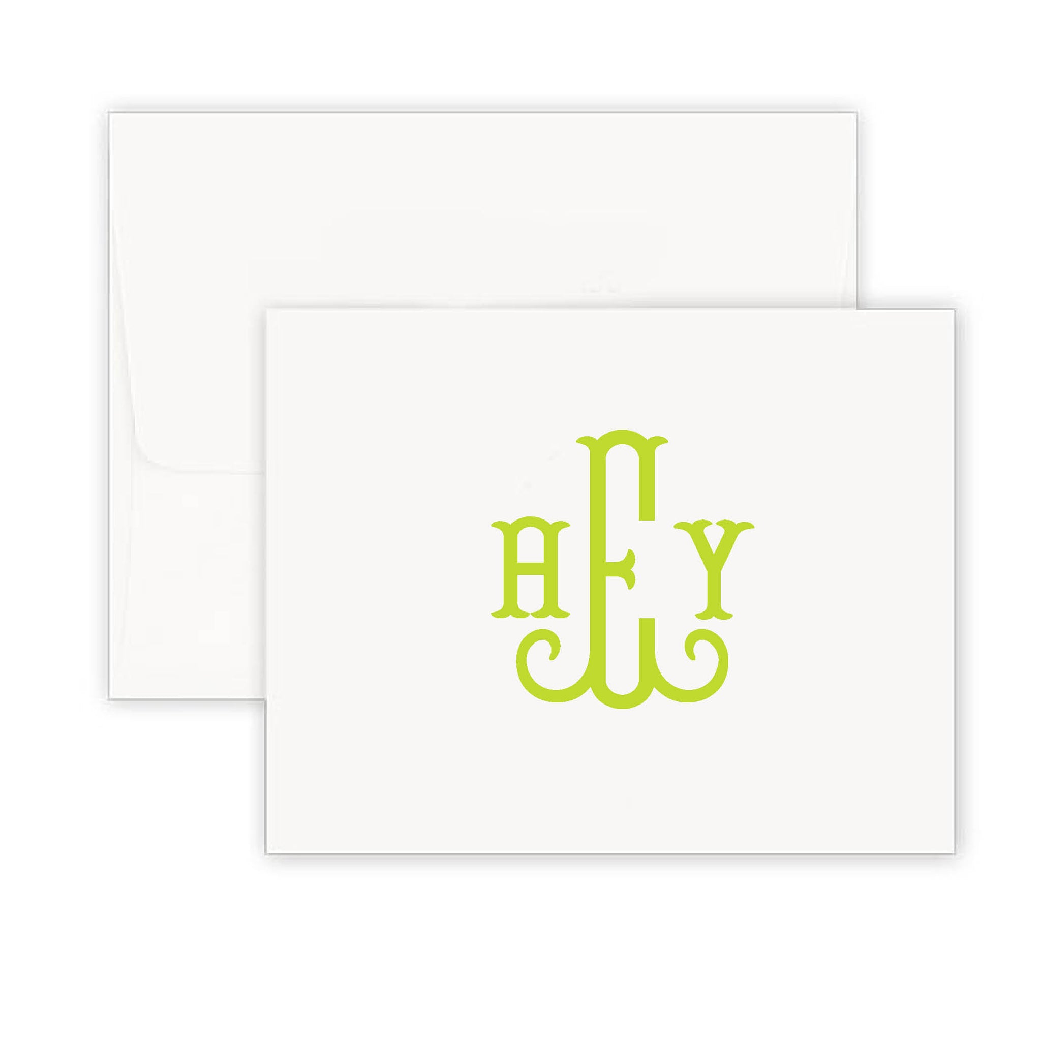 Monogrammed Fold Over Note Card