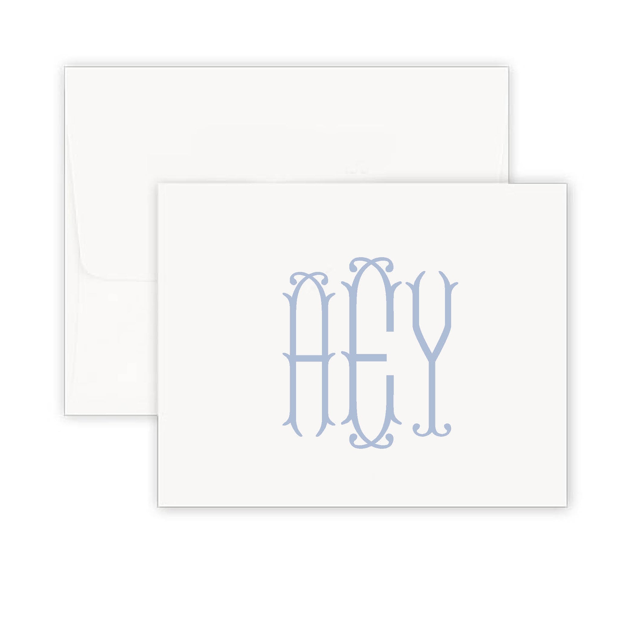 Monogrammed Fold Over Note Card